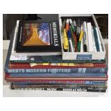 World War II & air war books, advertising pens &