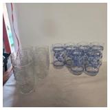 6 Pfaltzgraff glasses and 5 anchor Hocking