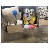 Mostly new spools of crochet yarn