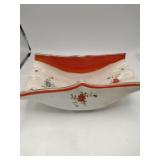 Vintage hand-painted ceramic center piece bowl