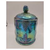 Indiana glass Iridescent blue carnival Glass