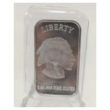Indian/Buffalo 1 oz.  .999 fine silver bar