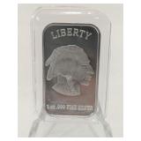 Indian/Buffalo 1 oz.  .999 fine silver bar