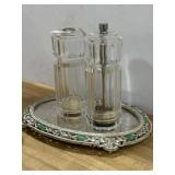 Olde Thompson salt & pepper shakers & 9" beaded