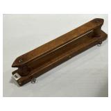 Vintage wooden wall-mounted towel bar 15"