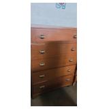 Tall boy chest of drawers 5 drawer unbranded