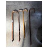 37 inch, 30 inch, 33 and 33 inch wooden walking