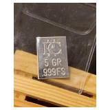 5 Grains .999 Fine Silver