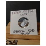 1 GRAM .999 SILVER AMERICAN FLAG/TRUMP