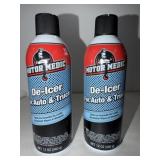 2 New Motor Medic Windshield De-Icer (12 oz, M