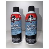 2 New Motor Medic Windshield De-Icer (12 oz,