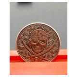1 OUNCE .999 FINE COPPER PIRATE COINGREAT