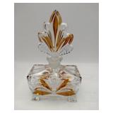 Val Saint Lambert cut crystal vanity perfume