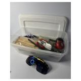 Random assortment of cooking tools, prongs,