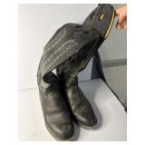 vintage Tony Lama black leather western cowboy