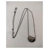 Silver Nugget pendant necklace marked 925.