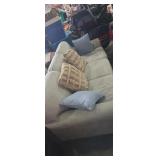 Tan microfiber sleeper sofa