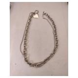 Silvertone necklace (small bead strain
