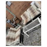 Outdoor loveseat, two chairs with cushions  and
