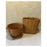 2 Longaberger baskets, basket with handle 7 x 8,