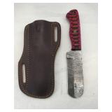 Damascus style utility/Bull  cutter knife w/