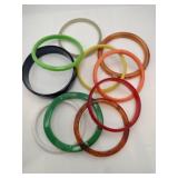 Plastic bangle bracelets
