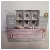 20ft round bulb lights battery operated