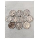 10 1946 silver dimes