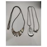2 art deco necklaces