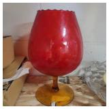 Empoli art glass brandy glass vase 12.5in tall