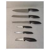 Lot of 6 Titanium Professional non stick knives