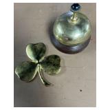 Gerity 24K gold-plated three-leaf clover shamrock