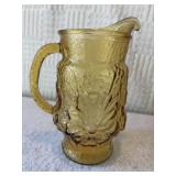 Anchor Hawking rain flower, amber glass pitcher 8