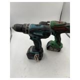 Makita 18 V drill and Hitachi 18 V drill