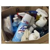 Cleaning supplies, new Listerine, shampoo, etc.