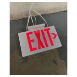 Exit sign wired for one 10 V plug-in