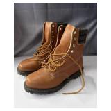 Brown leather work boots Size style 9D
