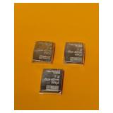3 - 1 Gram Bars Of Valcambi .999 Fine Silver