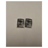 2 - 1 Gram Bars Of Valcambi .999 Fine Silver