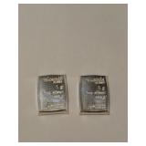 2- 1 Gram Bars Of Valcambi .999 Fine Silver