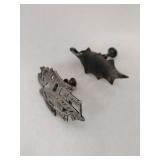 Silver different screw back earrings marked