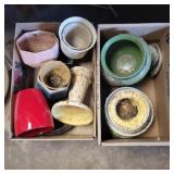 Assorted planter pots