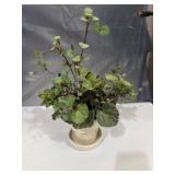 Longaberger pottery planter artificial plant with
