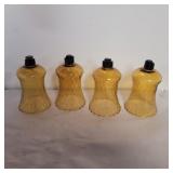Amber glass candle shades