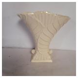 White pottery vase 8.5in tall marked usa