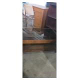 Mcm two-tier coffee table with glass top
