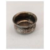 Silver salt cellar marked JK Sterling 18.