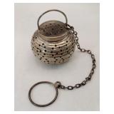 Silver teaball  infuser  marked Sterling.