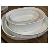 CorningWare French White fluted oval