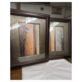 2 framed art prints "Rising" by Don Li-Leger,